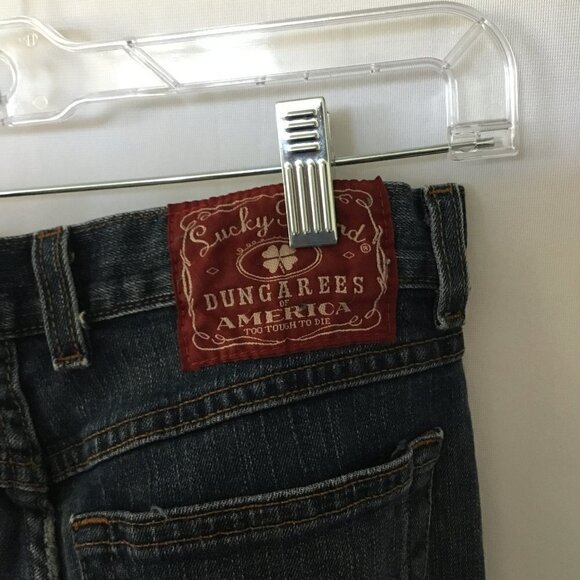 Lucky Brand Jeans Size 4-27 Flare Dungarees by Gene Montesano Soho Style F29AA20 - Picture 3 of 8